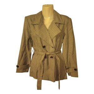 - Petite sophisticate belted blazer with button accent NWT